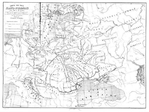Carte Des Pays Slavo-Polonais aux VIII et IX Siècles [...]