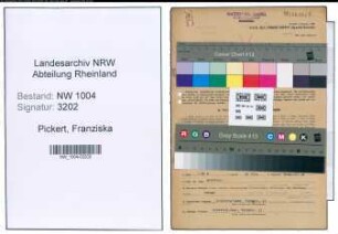 Entnazifizierung Franziska Pickert , geb. 05.03.1907 (Bankangestellte)