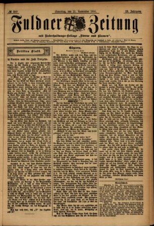 Dritte Ausgabe vom Samstag, den 21. November 1896.