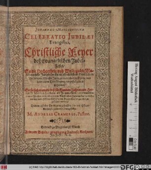 Johannaeo-Magdeburgica Celebratio Iubilaei Evangelici