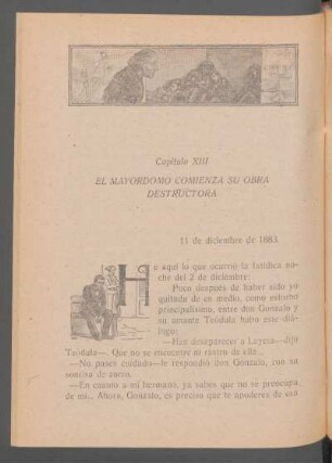 Capítulo XIII - El mayordomo comienza su obra destructora