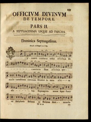 Pars II. A Septuagesima Usque Ad Pascha