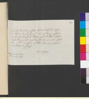 Brief von Jacobi, Auguste an Goethe, Johann Wolfgang von
