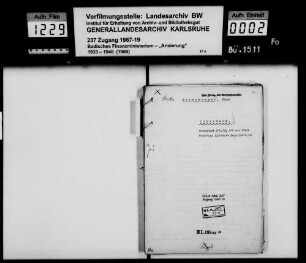 Rosenberger, Simon Israel, Kaufmann und dessen Ehefrau Emma gen. Elsa geb. Esslinger in Pforzheim Bewerber: Elisabeth Freifrau von Veyder-Malberg in Stuttgart-Degerloch Lagerbuch-Nr. 470 und 474/6 Pforzheim