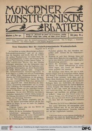 8: Neue Gutachten über die römisch-pompejanische Wandmaltechnik