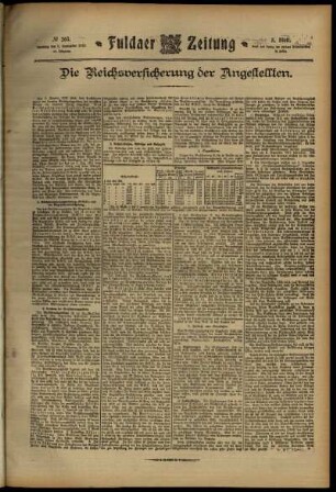 Dritte Ausgabe vom Samstag, den 07. September 1912.