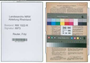 Entnazifizierung Fritz Reuter , geb. 24.03.1900 (Beamter)
