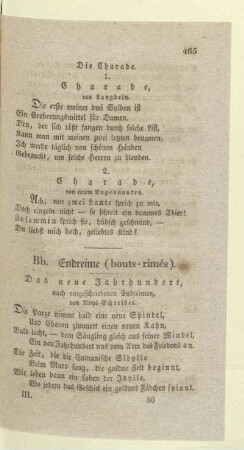 Bb. Endreime (bouts - rimés)