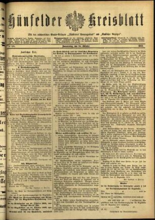 Ausgabe vom Donnerstag, den 24. Oktober 1912.
