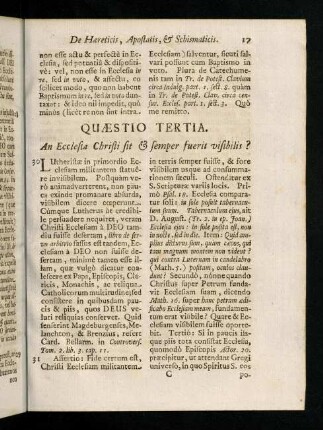 17-19, Quaestio Tertia.