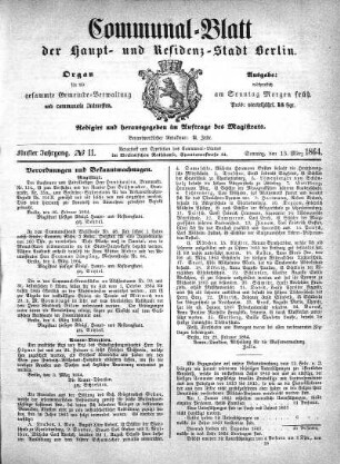 1864,11: No. 11, 13. März 1864