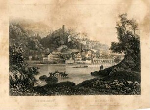 Heidelberg von der Hirschgasse - Heidelberg prise de la Hirschgasse