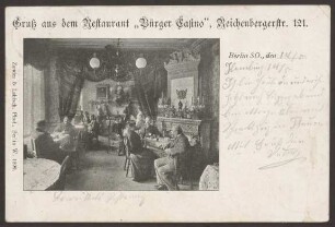 Ansichtskarte Restaurant "Bürger Casino", Reichenberger Straße 121