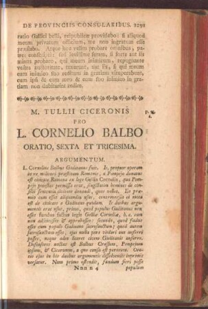 Pro L. Cornelio Balbo