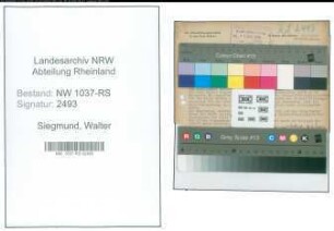Entnazifizierung Walter Siegmund , geb. 00.00.0000 (Studienrat)