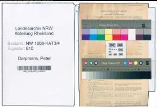 Entnazifizierung Peter Dorpmans , geb. 20.09.1906 ()