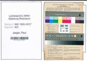 Entnazifizierung Paul Jaeger , geb. 10.03.1886 (Handlungsbevollmaechtigter)