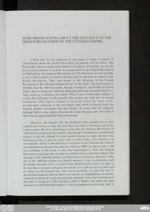 Some Observations About The Influence Of The French Revolution On The Ottoman Empire