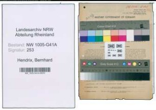 Entnazifizierung Bernhard Hendrix , geb. 12.05.1916 (Polizist)