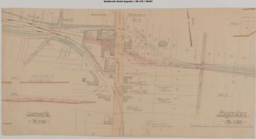 Niederpleis, Bahnhof: Veränderung der Gleisanlage der Bahnhofseinfahrt aus Richtung Hennef. Fragment.