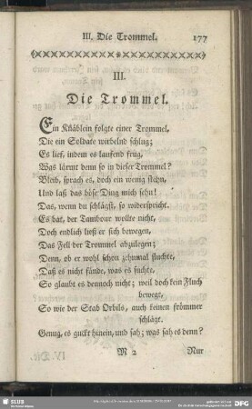 III. Die Trommel