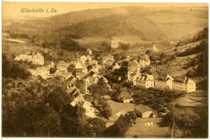 Glashütte. Blick auf Glashütte