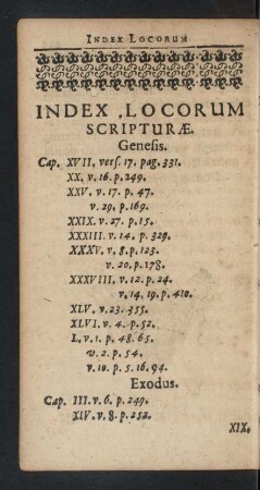 Index Locorum Scripturae.