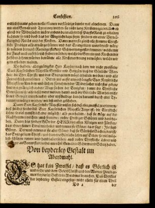 Von beyderley Gestalt im Abendmahl