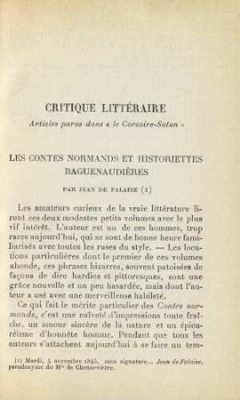 Critique Littéraire