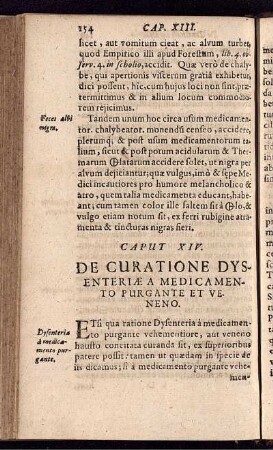 CAPUT XIV. DE CURATIONE DYSENTERIÆ MEDICAMENTO PURGANTE ET VENENO.