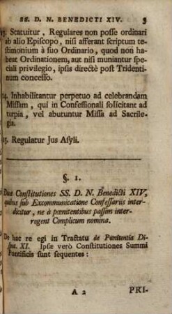 Theologia eclectica moralis et scholastica, [8]. Supplementum, ubi continentur Notabiles quaedam Constitutiones ac Declarationes SS. D. N. Benedicti XIV.