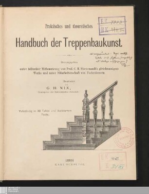 Praktisches und theoretisches Handbuch der Treppenbaukunst