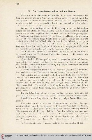 IV. Das Hausrats- Verzeichnis und die Räume