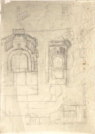 Hildebrand, Adolf von; Stuttgart; Theaterbau - Grundrisse, Details