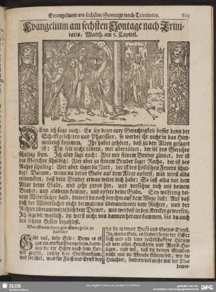 [Evangelium und Epistel am sechsten Sontage nach Trinitatis]