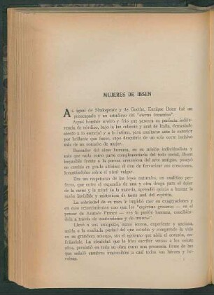 Mujeres de Ibsen