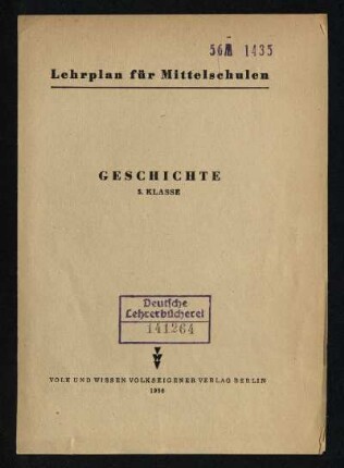 1956: Geschichte : 5. Klasse
