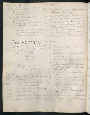 Winterhalbjahr 1683/1684. Rektorat Benedikt Hopf(f)er