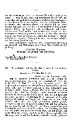 Eigenschaft als Hausvater bezüglich der Schullasten : [V. Elementarschulwesen]