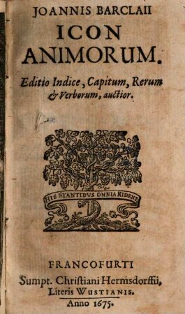 Joannis Barclaii Icon Animorum