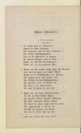 Achtes Schuljahr.