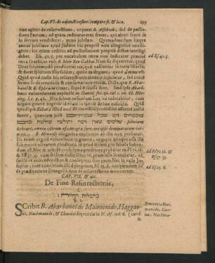 Cap. VII. & ult. De Fine Resurrectionis.
