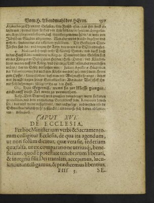 Caput XVI. De Ecclesia.