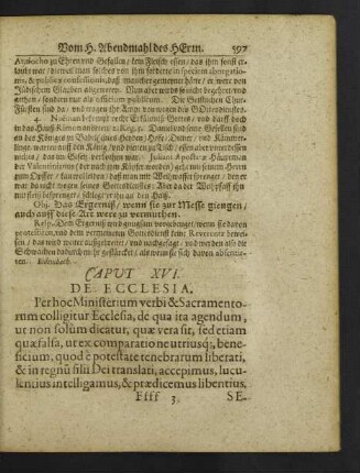 Caput XVI. De Ecclesia.