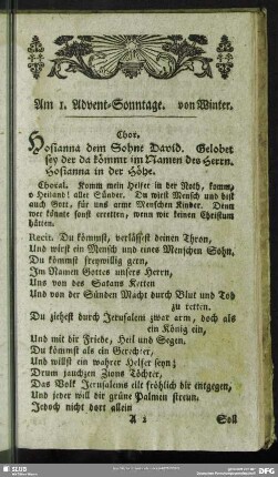 Am 1. Advent-Sonntage