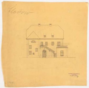 Landhaus Wolf Wertheim, Berlin-Kladow: Aufriss Rückseite 1:100