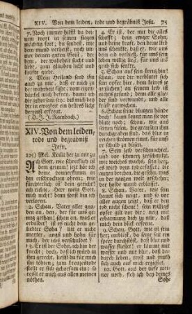 75-101, XIV. Von dem Leiden, Tode und Begräbnis Jesu