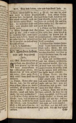 75-101, XIV. Von dem Leiden, Tode und Begräbnis Jesu