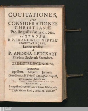 2: Complectens Aprilem, Majum, Junium