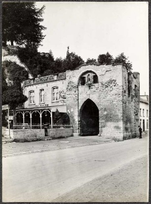 Valkenburg aan de Geul, Niederlande. Berkelpoort der Ruine Valkenburg
